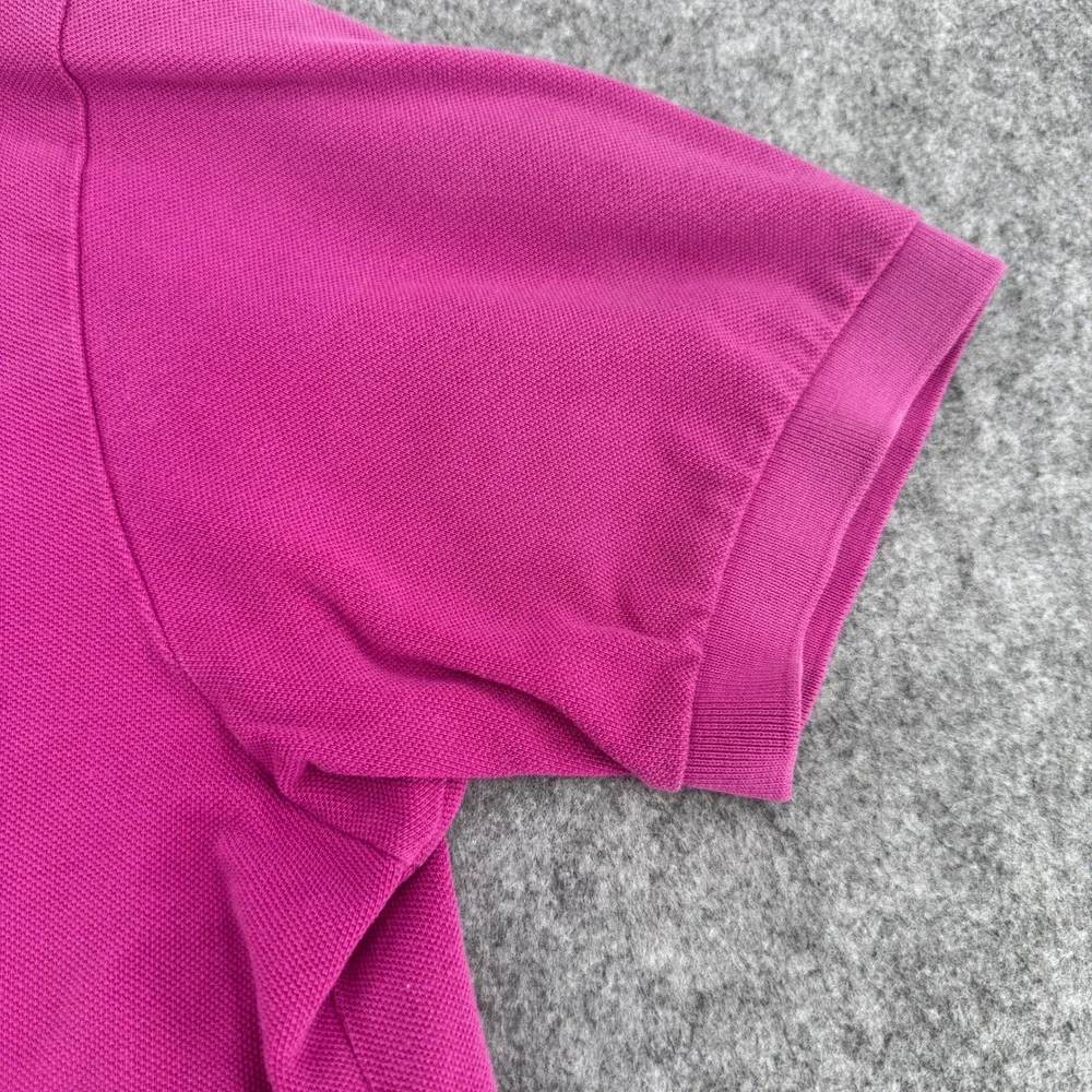 Polo Ralph Lauren Mens Magenta Pink Short Sleeve Pique Polo Shirt Large Logo
